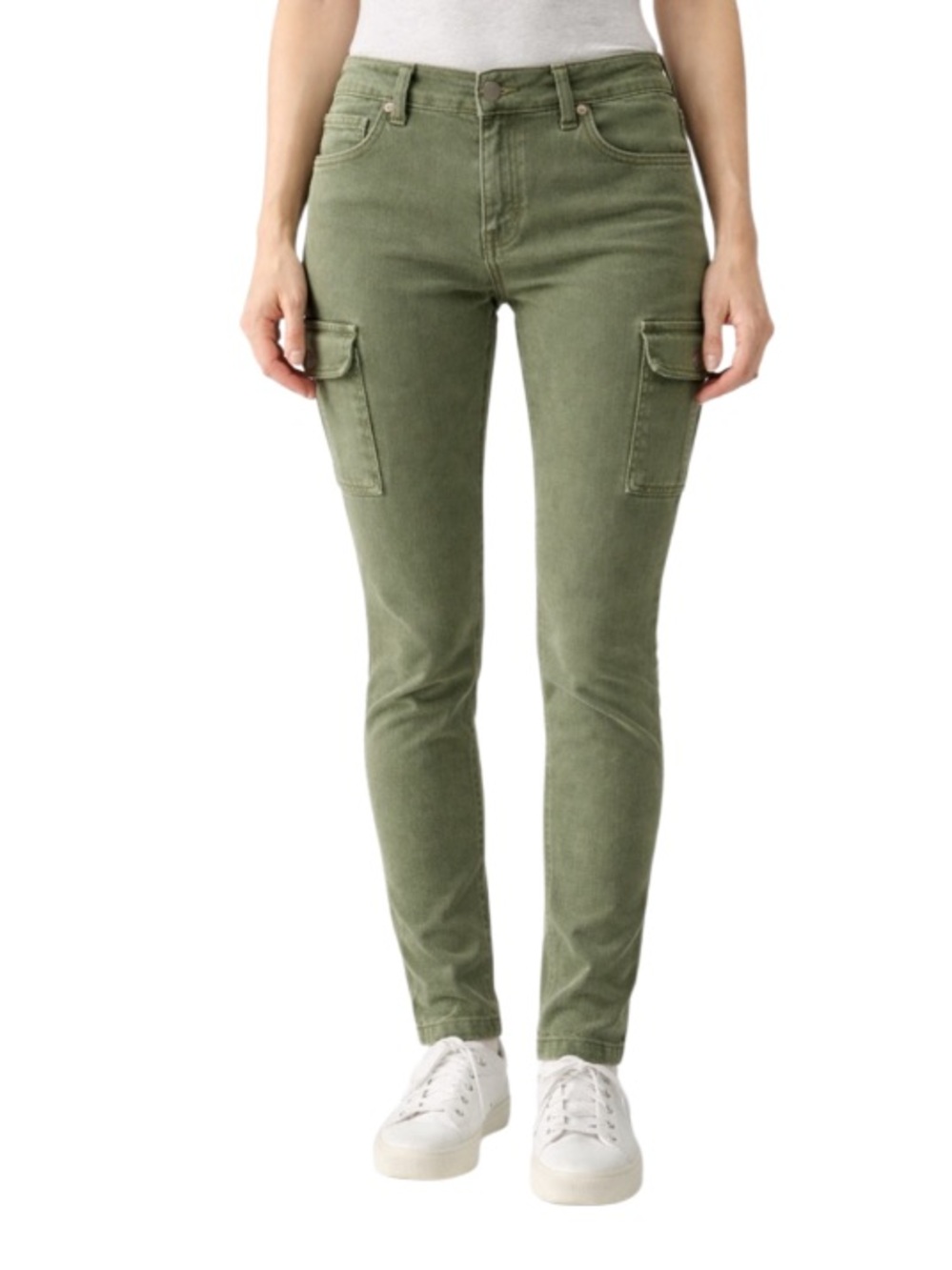 Buffalo David Bitton High Rise Skinny Cargo “Becky” Pant Green Size 8